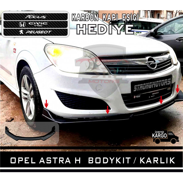 Opel Astra H Ön Tampon Eki Bodykit Karlık Lip