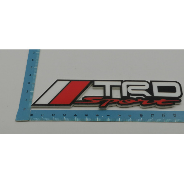 TRD Sport Toyota Marka Bagaj Yazısı Logo Beyaz Yazılı Renk 3M 3D Epoksi ABS Logo Amblem