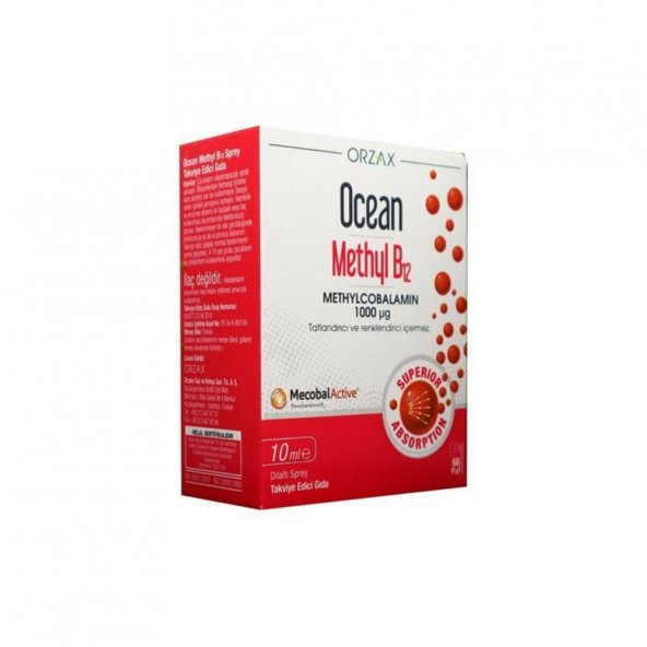 Ocean Methyl B12 Metilcobalamin 1000mcg 10ml Dilaltı Sprey