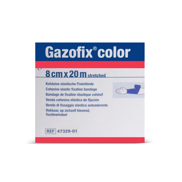 Gazofix Color 8cm x20m LF Bsn Fiksasyon Bandajı Mavi - 2