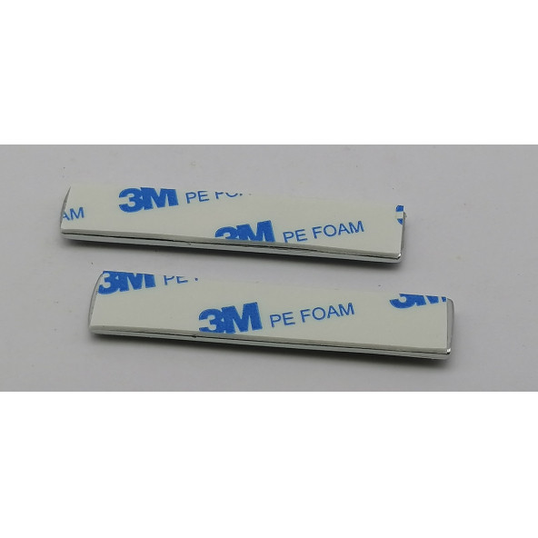 R Line Volkswagen Logo Yan Çamurluk 3M 3D Metal Zemin Üzeri ABS Amblem Arma - 4