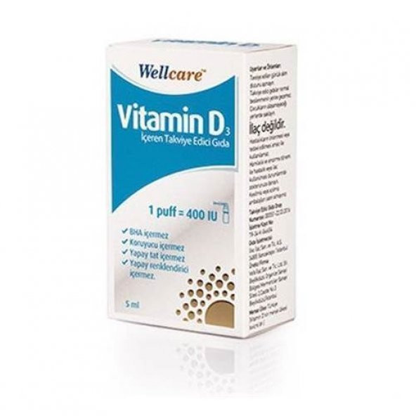 Wellcare Vitamin D3-400 IU 5 ml Sprey