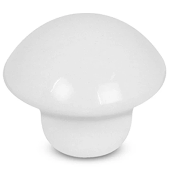 Mantar Düğme Kulp Çekmece Dolap Kapak Kulpu Kulbu Beyaz Tek Vidalı Metal Kulpları (10 ADET) - 2