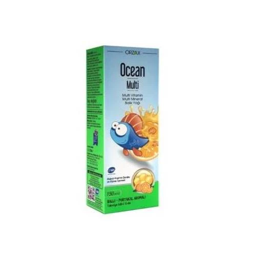 Ocean Multivitamin & Balık Yağı Şurup Ballı - Portakal Aromalı 150 ml