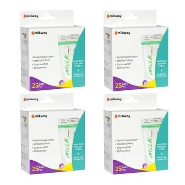 Milkway Süt Saklama Poşeti 4x25 Adet