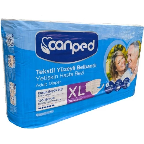 Canped Belbantlı Tekstil Yüzeyli Hasta Bezi Extra Large 30lu