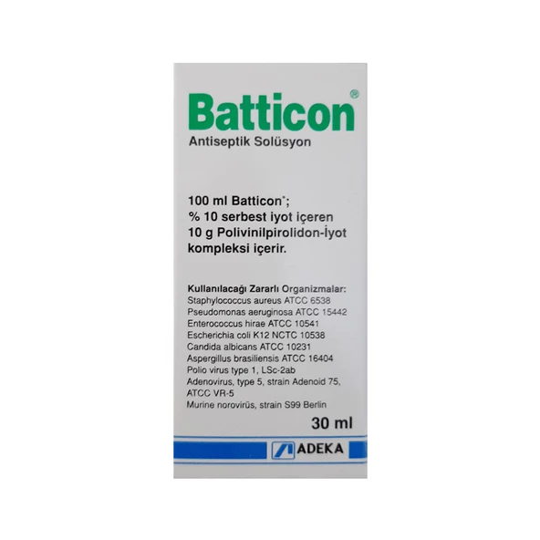 Adeka Batticon Antiseptik Solüsyon 30ml