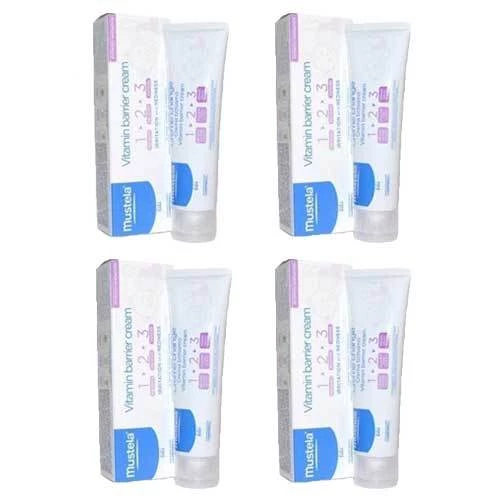 Mustela Vitamin Barrier Cream Tube 50 ml 4 Adet