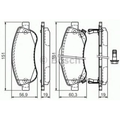 Honda Crv III 2.4 Ön Fren Balata 0986TB3013 Bosch