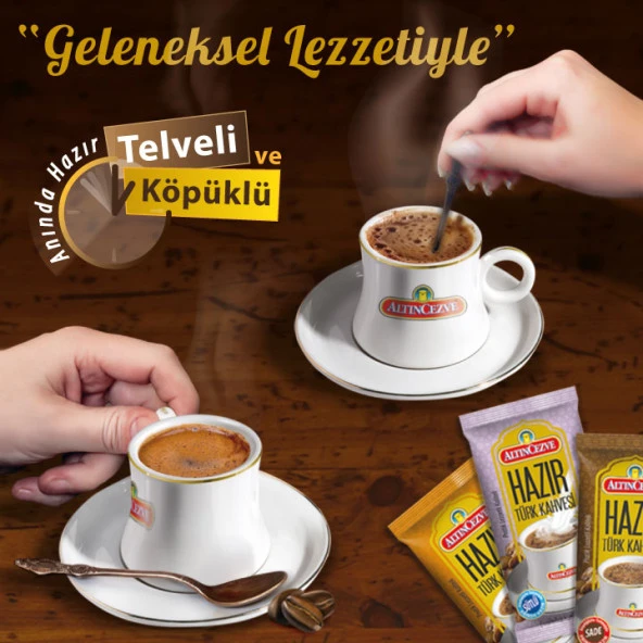 Altıncezve Hazır Türk Kahvesi Şekerli 20' li Paket (20 Adet x 11 Gr) - 4
