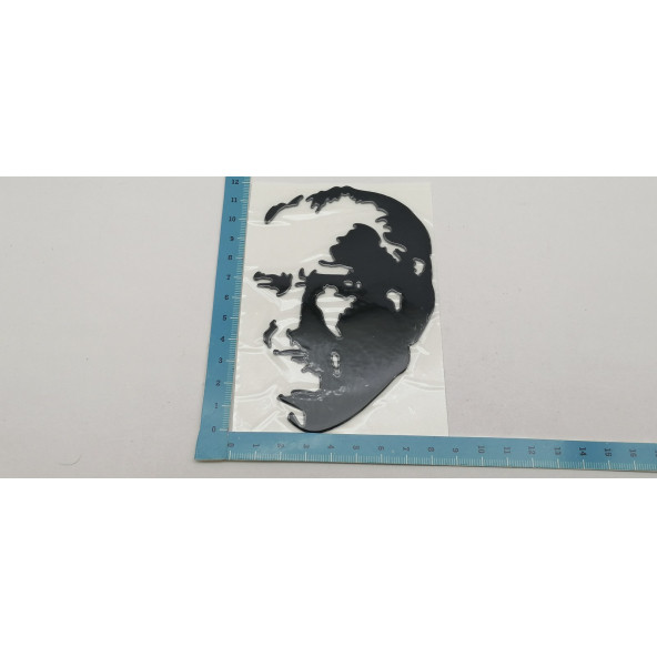 Atatürk Sticker Büyük Boy Siyah Renk - 2