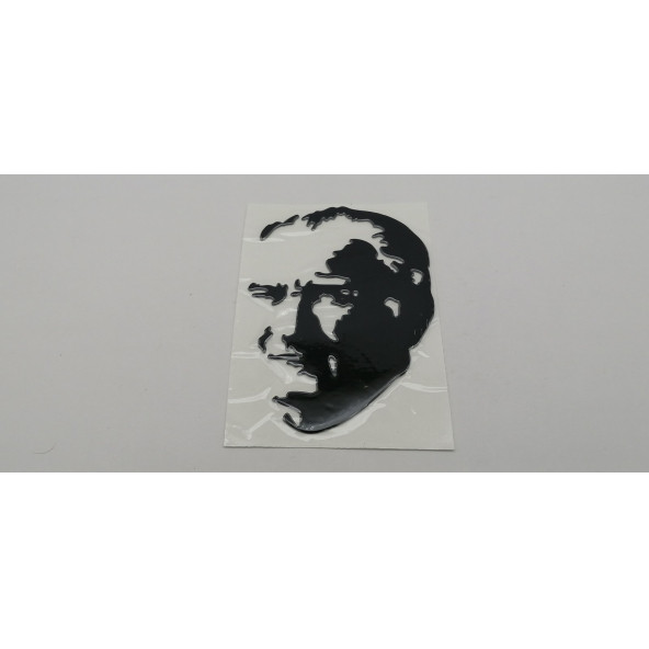 Atatürk Sticker Büyük Boy Siyah Renk - 3