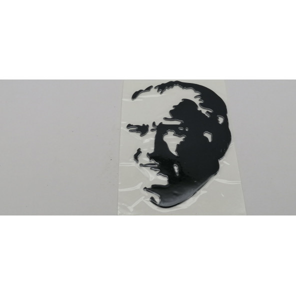 Atatürk Sticker Büyük Boy Siyah Renk - 4