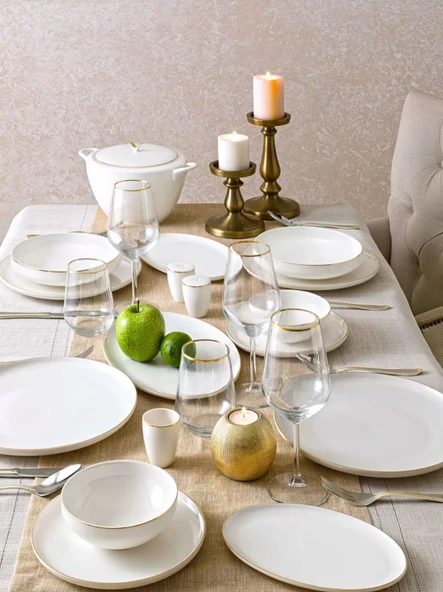 PİERRE  CARDIN LUNA GOLD 60 PARÇA YEMEK TAKIMI