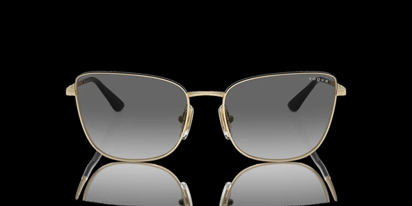 Kadın Güneş Gözlüğü - Butterfly Form, Açık Altın/Top Black Metal Çerçeve Gri Degrade Cam 0VO4308S