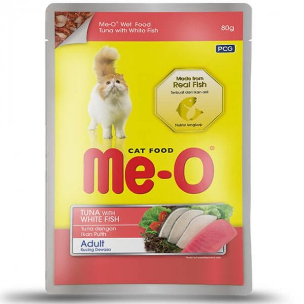 Meo Adult Jöle İçerisinde Ton Balık ve Beyaz Balıklı Yetişkin Kedi Konservesi 80 Gr - 3