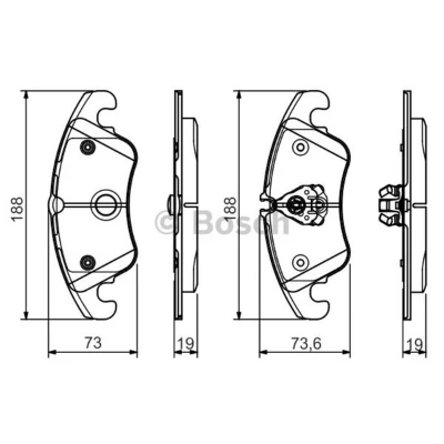 Audi A6 1.8 2.0 TFSI Ön Fren Balatası  0986495110 Bosch