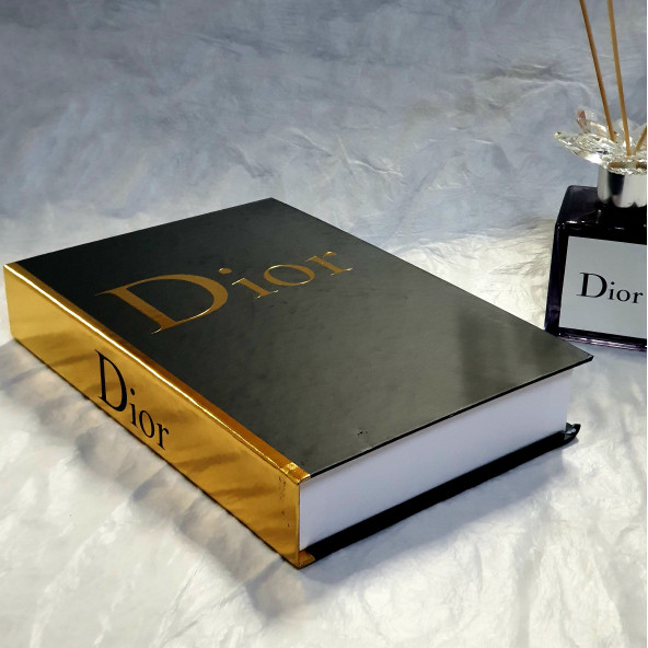 Dior, Openable Decorative Book Box, Fashion Fake Books, Home Decor, Black & Gold, Classic - 2
