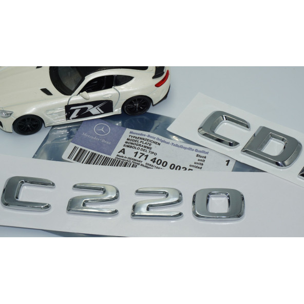 DK Tuning Benz C220 CDi Bagaj Krom ABS 3M 3D Yazı Logo - 5
