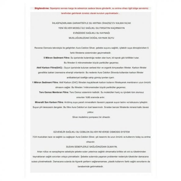İhlas Aura Cebilon Silver Su Arıtma Cihazı - 2