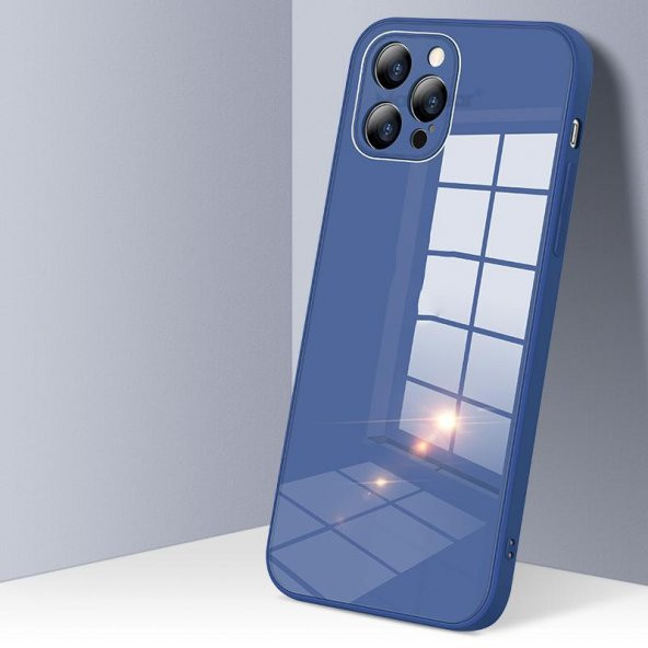 iPhone 13 Mini Parlak Cam Kamera Korumalı Telefon Kılıfı - 6