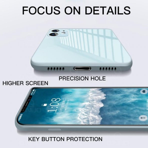 iPhone 13 Mini Parlak Cam Kamera Korumalı Telefon Kılıfı - 9