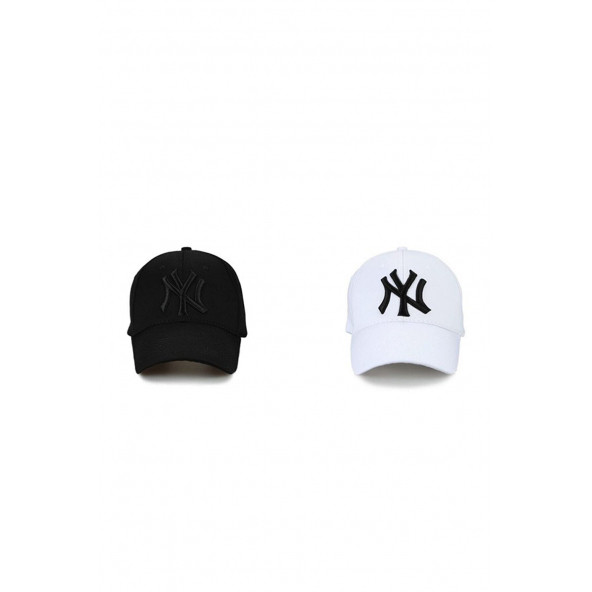 Ideal Ny New York 2'li Unisex Set Şapka [siyah-beyaz] 20121
