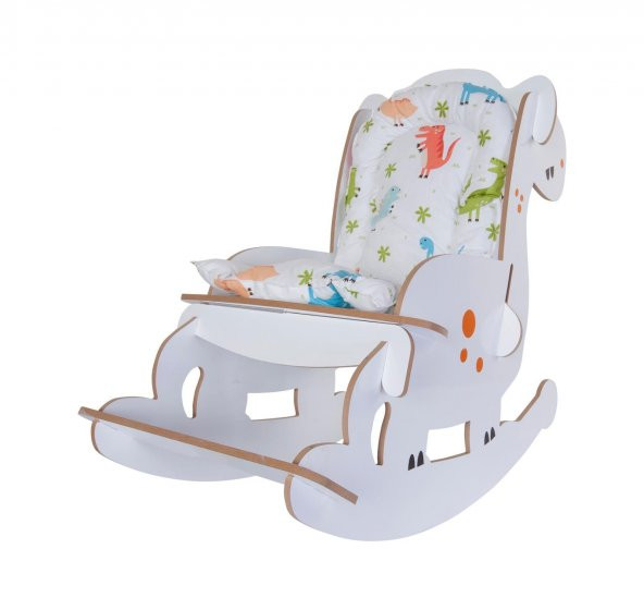 Ahşap Sallanır Çoçuk Sandalyesi Çocuk Koltuk Bebek Koltuk Sandalye - 2