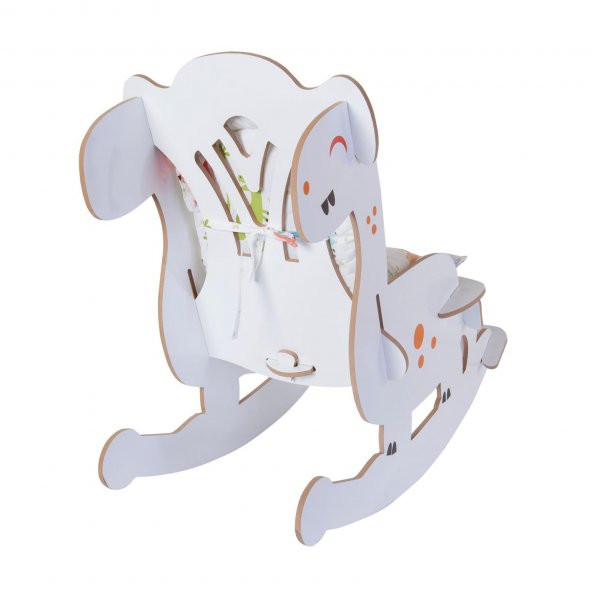 Ahşap Sallanır Çoçuk Sandalyesi Çocuk Koltuk Bebek Koltuk Sandalye - 4