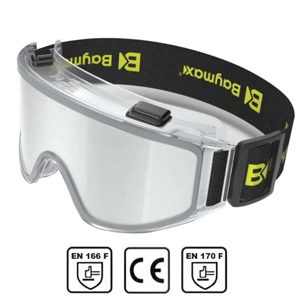 Baymax İş Güvenlik Gözlüğü Antifog Buğulanmaz Koruyucu Gözlük S550 Şeffaf
