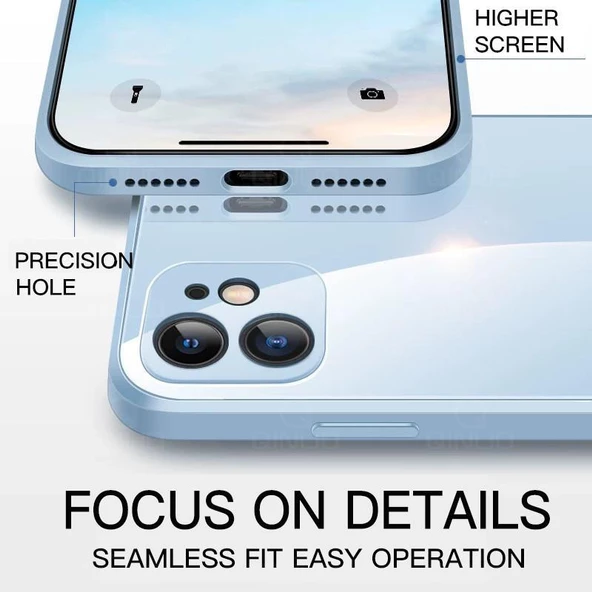 iPhone XR Parlak Cam Kamera Korumalı Telefon Kılıfı - 11
