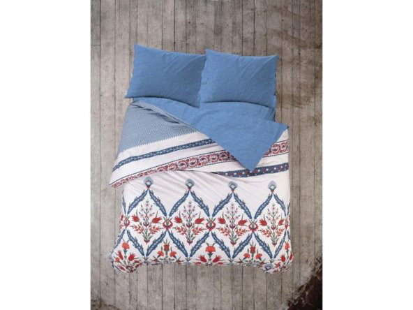 Çeyiz Diyarı Fixe Çift Kişilik Nevresim Takımı Çeşminaz Turkuaz - Resim 2