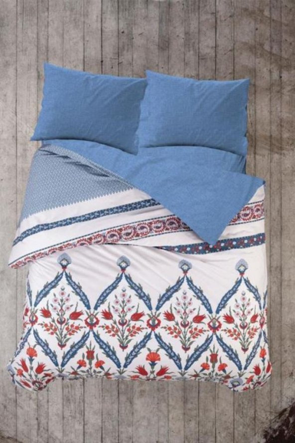 Çeyiz Diyarı Fixe Çift Kişilik Nevresim Takımı Çeşminaz Turkuaz - Resim 3