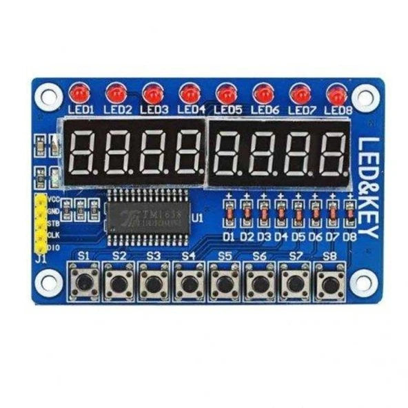 TM1638 Modülü Anahtar Ekran AVR Arduino 8-Bit Dijital LED