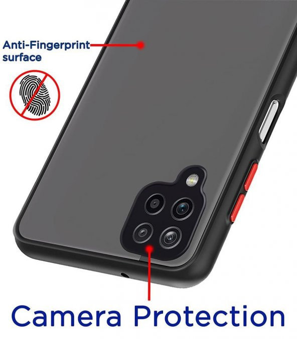Samsung Galaxy A12 Kılıf - Loo Case Mat Kamera Korumalı Soft Kılıf - 2