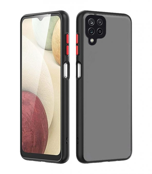 Samsung Galaxy A12 Kılıf - Loo Case Mat Kamera Korumalı Soft Kılıf - 3