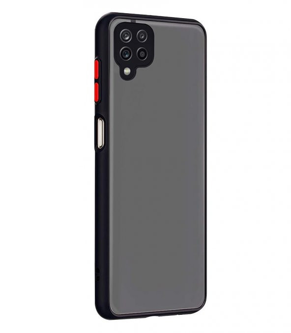 Samsung Galaxy A12 Kılıf - Loo Case Mat Kamera Korumalı Soft Kılıf - 4