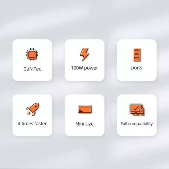 Mcdodo 100w GaN Ultra Hızlı 2xType-C 1xUsb Laptop Macbook Telefon Hızlı Şarj Başlığı - 8