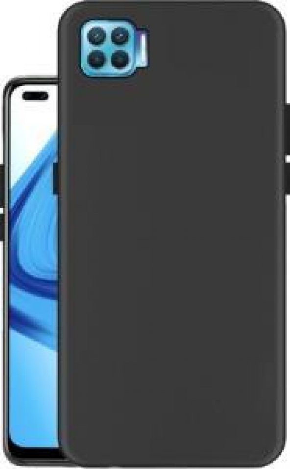 Oppo A73 Kılıf - Pie Case Mat Soft Doku Siyah Silikon Kılıf