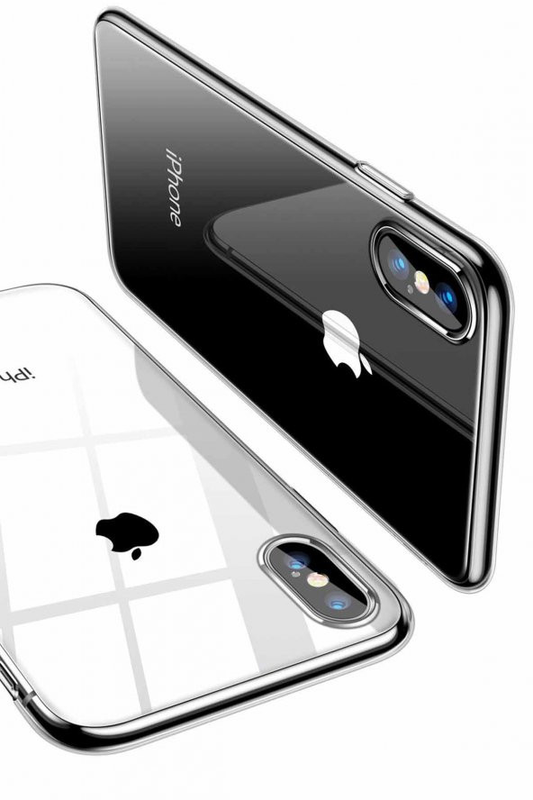 iPhone XS MAX (6.5) Kılıf Silky Clear Şeffaf Yüksek Kalite Şeffaf Silikon Kapak