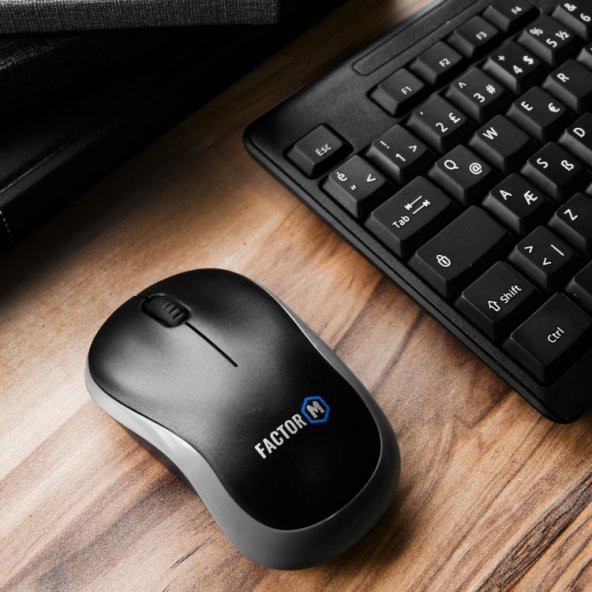 Factor M M1 Süper Sessiz Kompact Kablosuz Mouse Siyah - 4