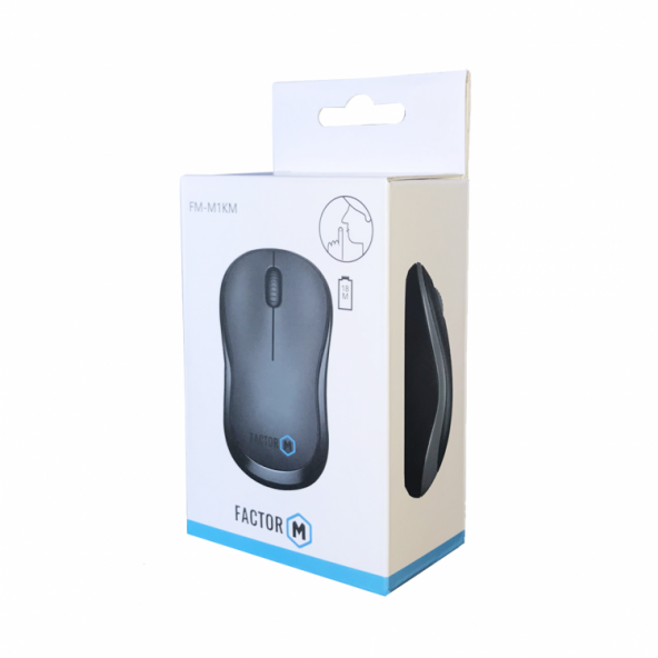 Factor M M1 Süper Sessiz Kompact Kablosuz Mouse Siyah - 5