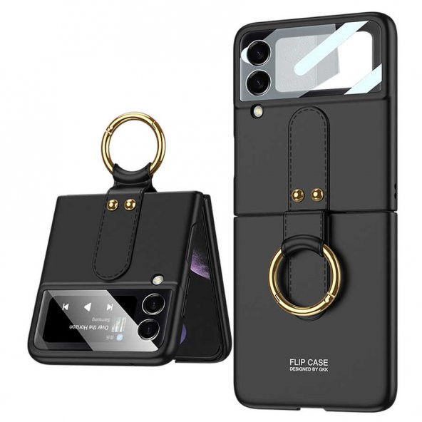 Galaxy Z Flip 3 Kılıf Zore Flip Ring Kıpta Kılıf - Resim 2