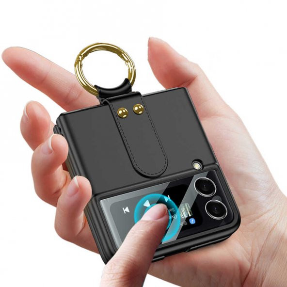 Galaxy Z Flip 3 Kılıf Zore Flip Ring Kıpta Kılıf - Resim 12