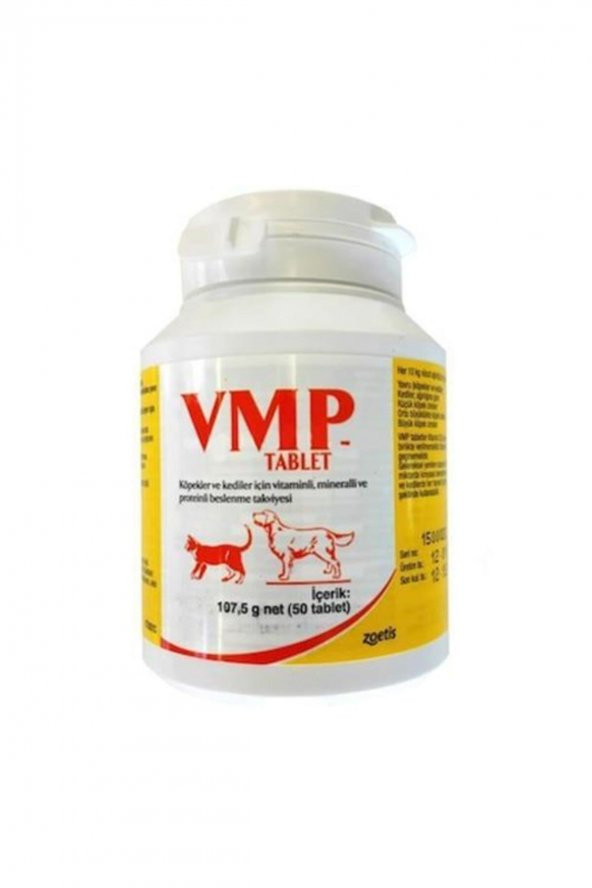 Zoetis VMP Kedi Köpek Mineral Protein Beslenme ve Tüy Dökülme Önleyici Vitamin 50 Tablet