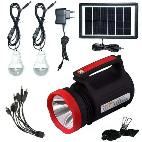 Solar Güneş Enerji̇li̇ Fener Işildak Led Ampül Watton Wt-315