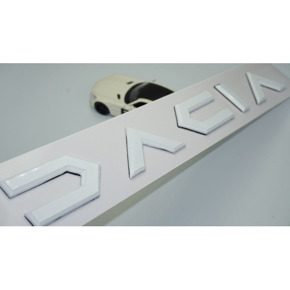 Dk Tuning Dacia Yeni Nesil Bagaj 3m 3d Beyaz Abs Yazı Logo