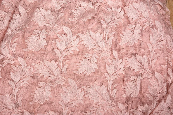 YAPRAK MODEL PUDRA RENK TEK KANAT Hazır dikilmiş Pileli Fon Perde 75*260 cm - Resim 5