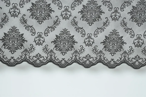 DAMAKS MODEL ANTRASİT RENK TEK KANAT Hazır dikilmiş Pileli Fon Perde 75*260 cm - Resim 2