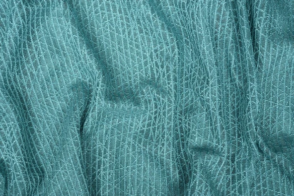 ÇİZGİLİ MODEL PETROL YEŞİLİ RENK TEK KANAT Hazır dikilmiş Pileli Fon Perde 75*260 cm - Resim 7